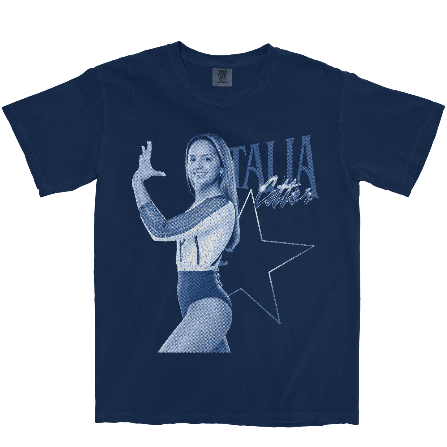 TALIA COTTER RETRO NAVY TEE