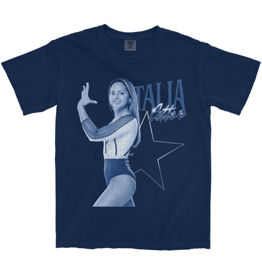 TALIA COTTER RETRO NAVY TEE