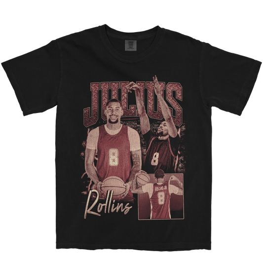 JULIUS ROLLINS GRAPHIC BLACK TEE
