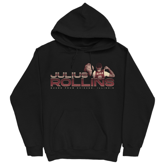 JULIUS ROLLINS RETRO BLACK HOODIE