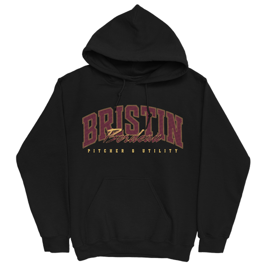 BRISTIN BORDEAU RETRO BLACK HOODIE