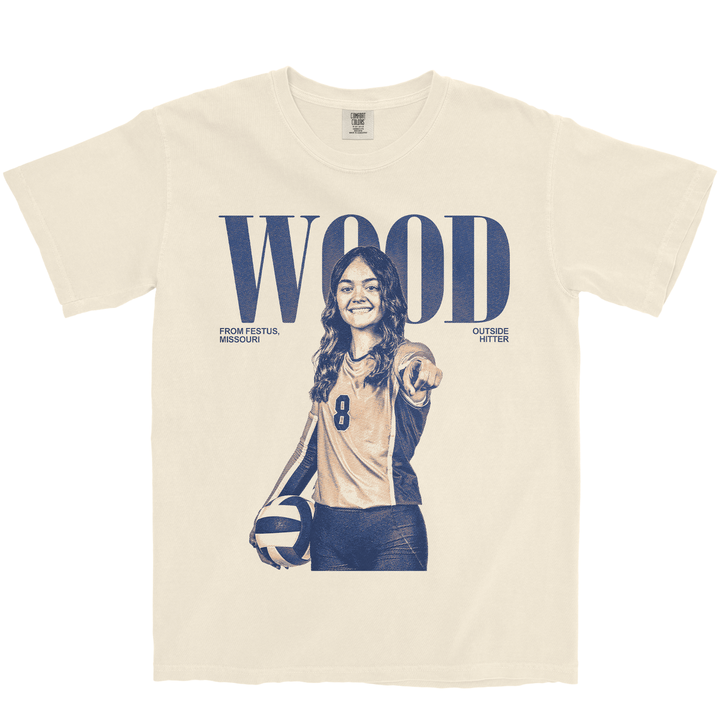 MEGAN WOOD VINTAGE IVORY TEE