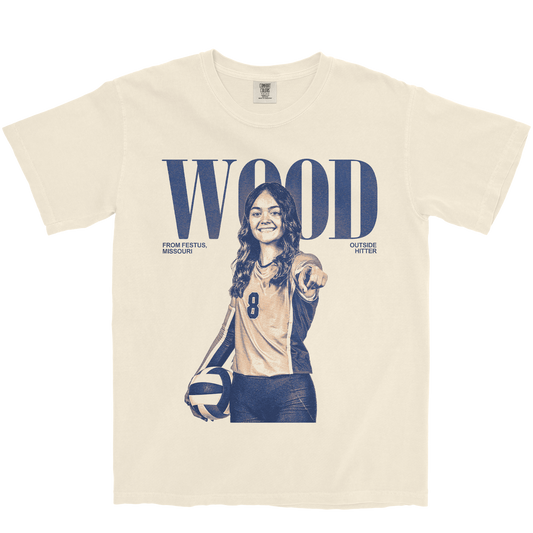 MEGAN WOOD VINTAGE IVORY TEE