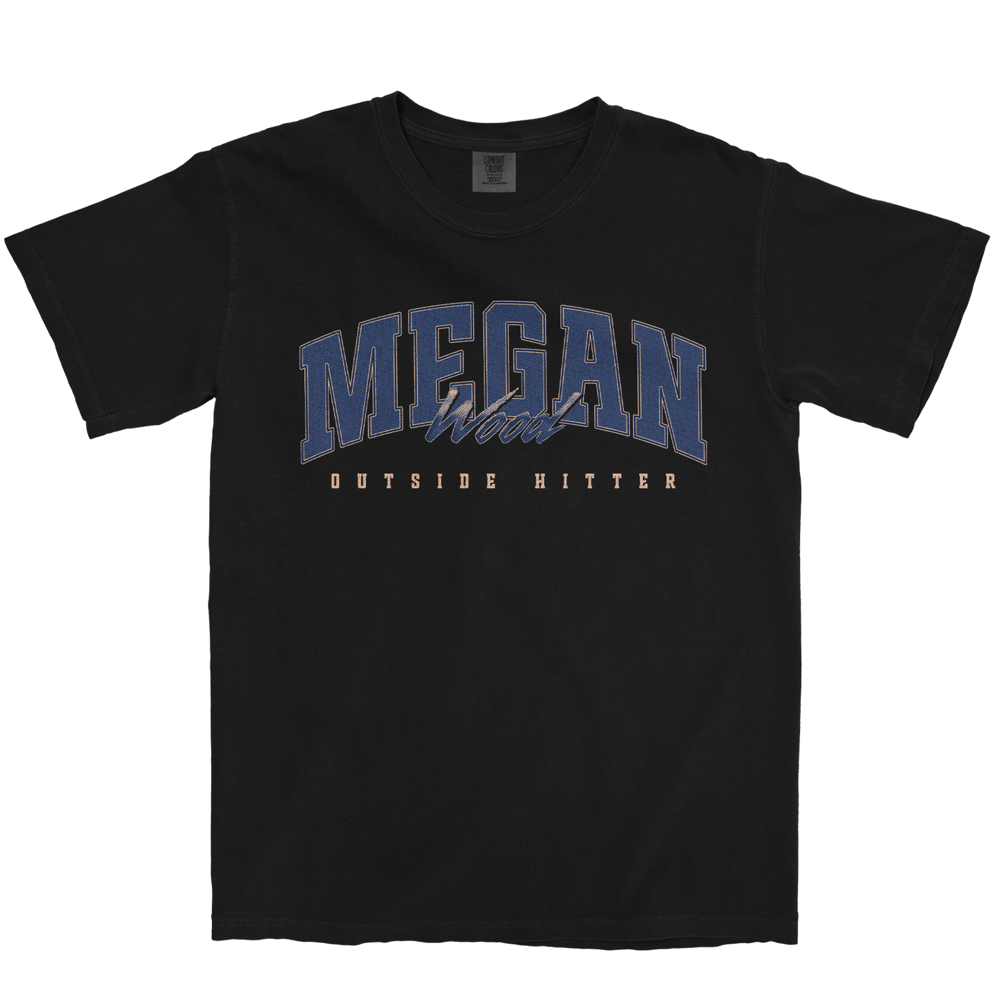 MEGAN WOOD RETRO BLACK TEE