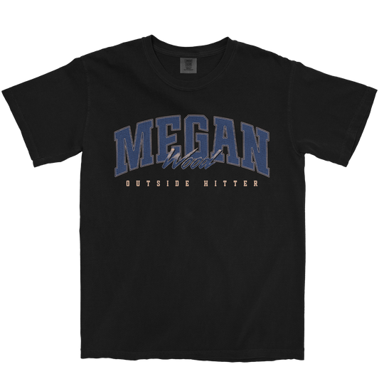 MEGAN WOOD RETRO BLACK TEE