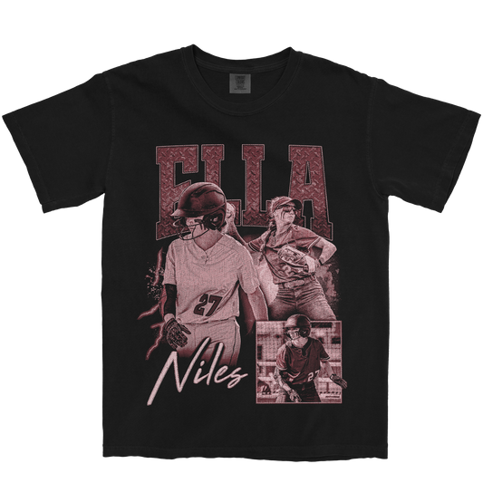 ELLA NILES GRAPHIC BLACK TEE