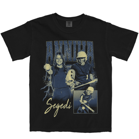 ANNIKA SEGEDI GRAPHIC BLACK TEE