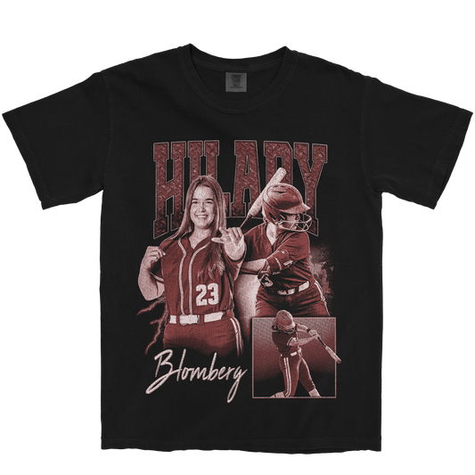 HILARY BLOMBERG GRAPHIC BLACK TEE