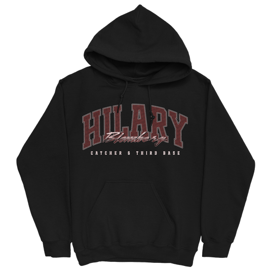 HILARY BLOMBERG RETRO BLACK HOODIE