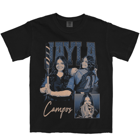 JAYLA CAMPOS GRAPHIC BLACK TEE