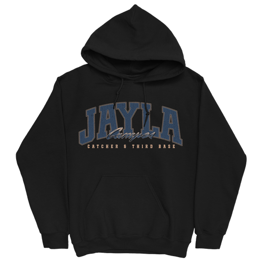 JAYLA CAMPOS RETRO BLACK HOODIE