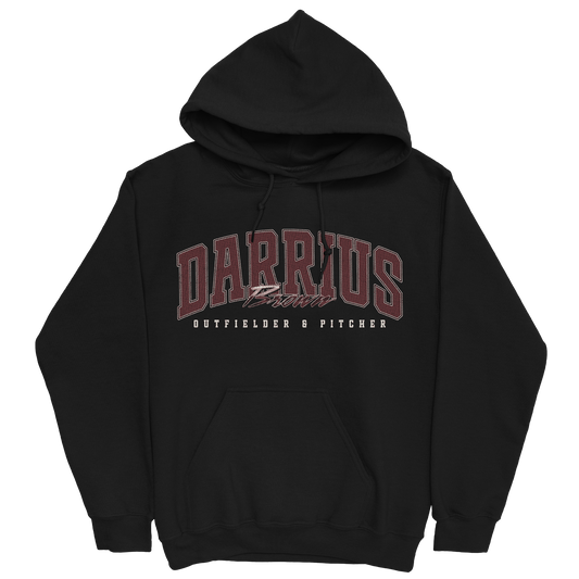 DARRIUS BROWN RETRO BLACK HOODIE