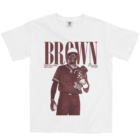 DARRIUS BROWN VINTAGE WHITE TEE