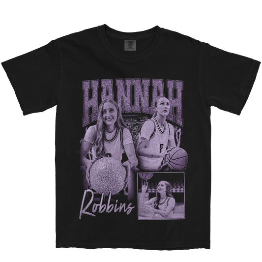 HANNAH ROBBINS GRAPHIC BLACK TEE