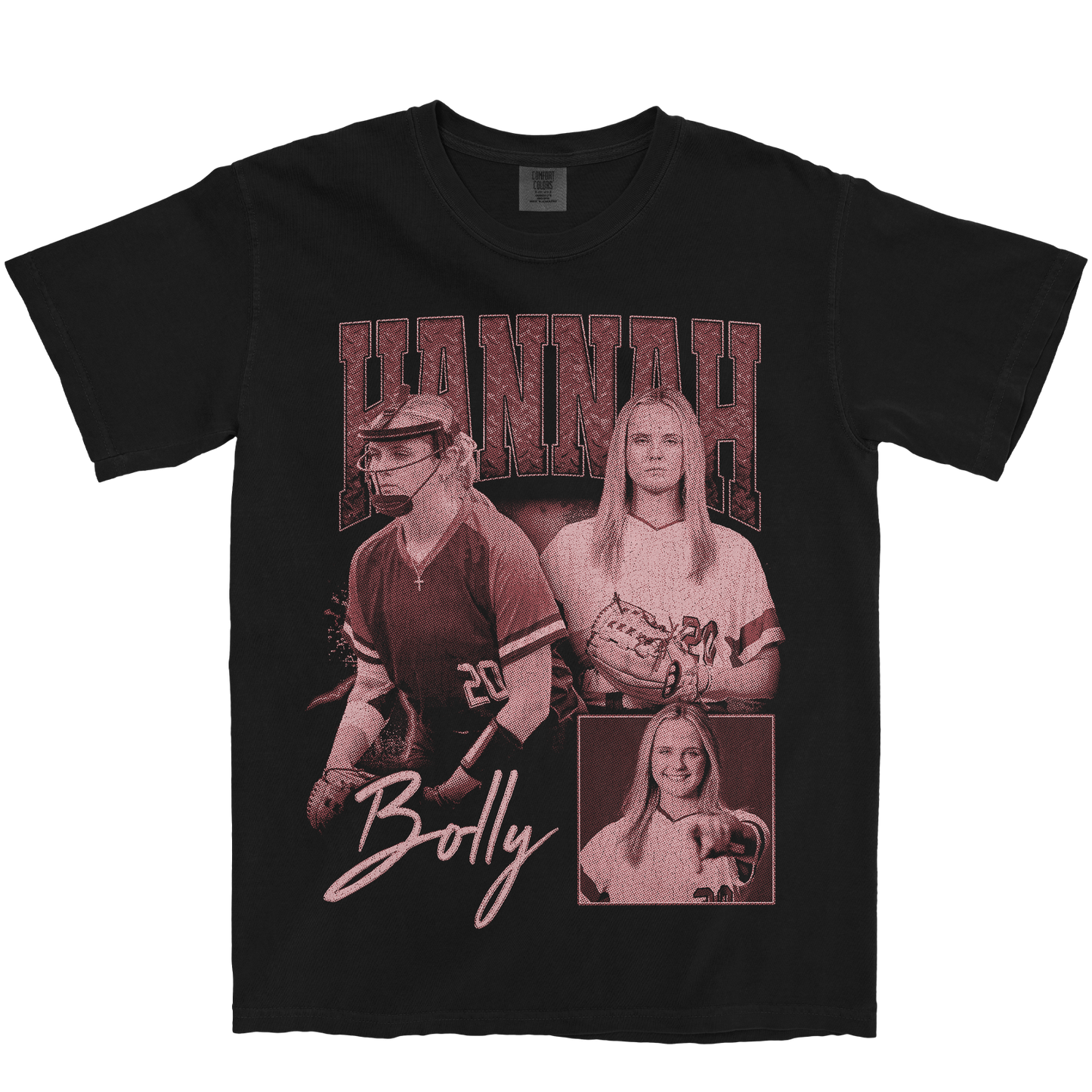 HANNAH BOLLY GRAPHIC BLACK TEE