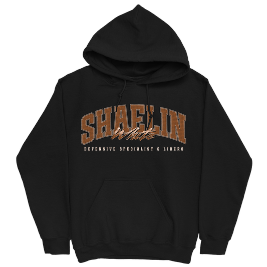 SHAELIN WHITE RETRO BLACK HOODIE