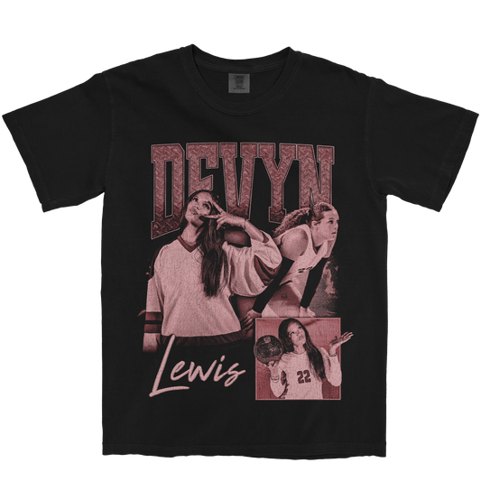 DEVYN LEWIS GRAPHIC BLACK TEE