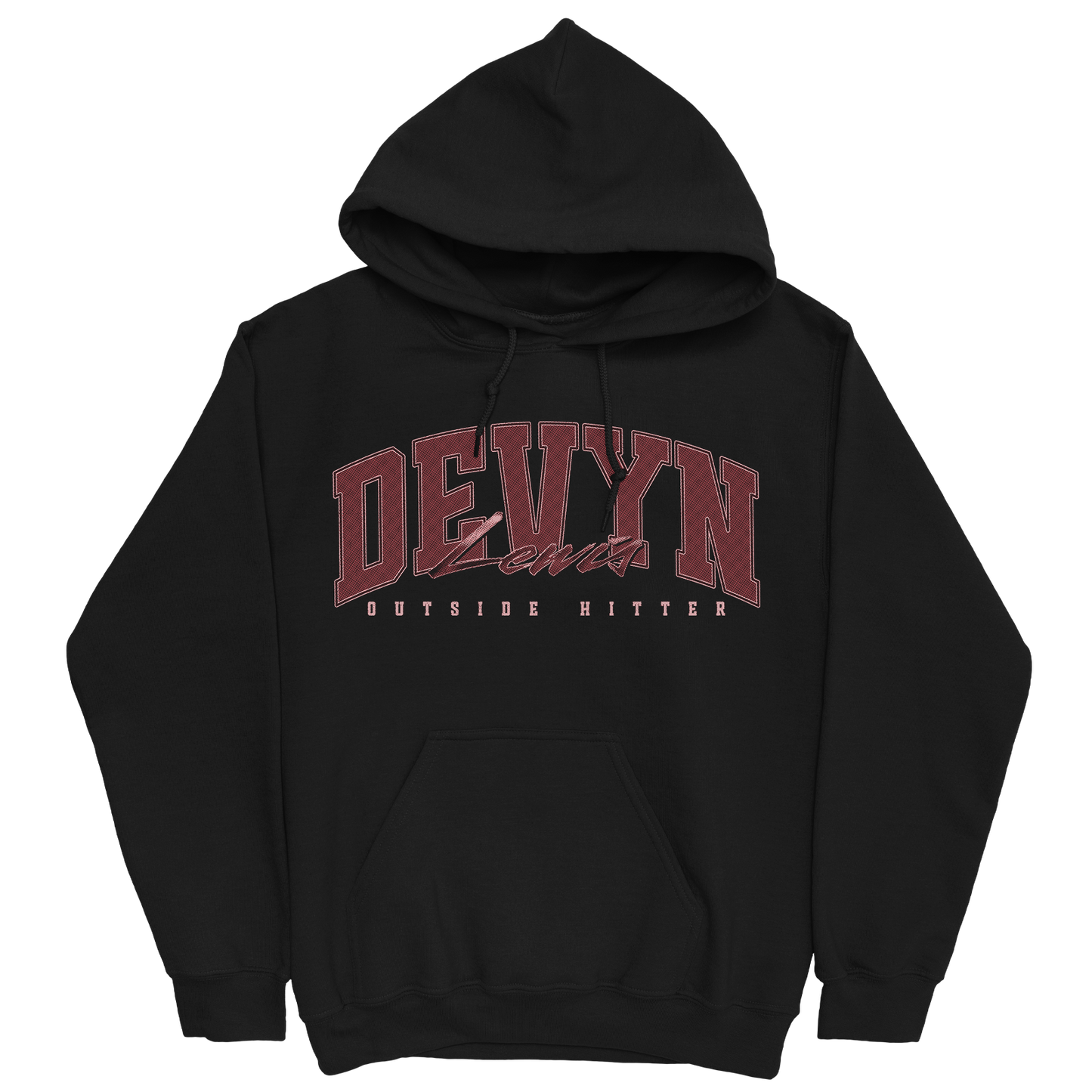 DEVYN LEWIS RETRO BLACK HOODIE