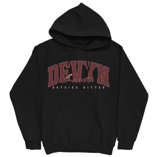 DEVYN LEWIS RETRO BLACK HOODIE