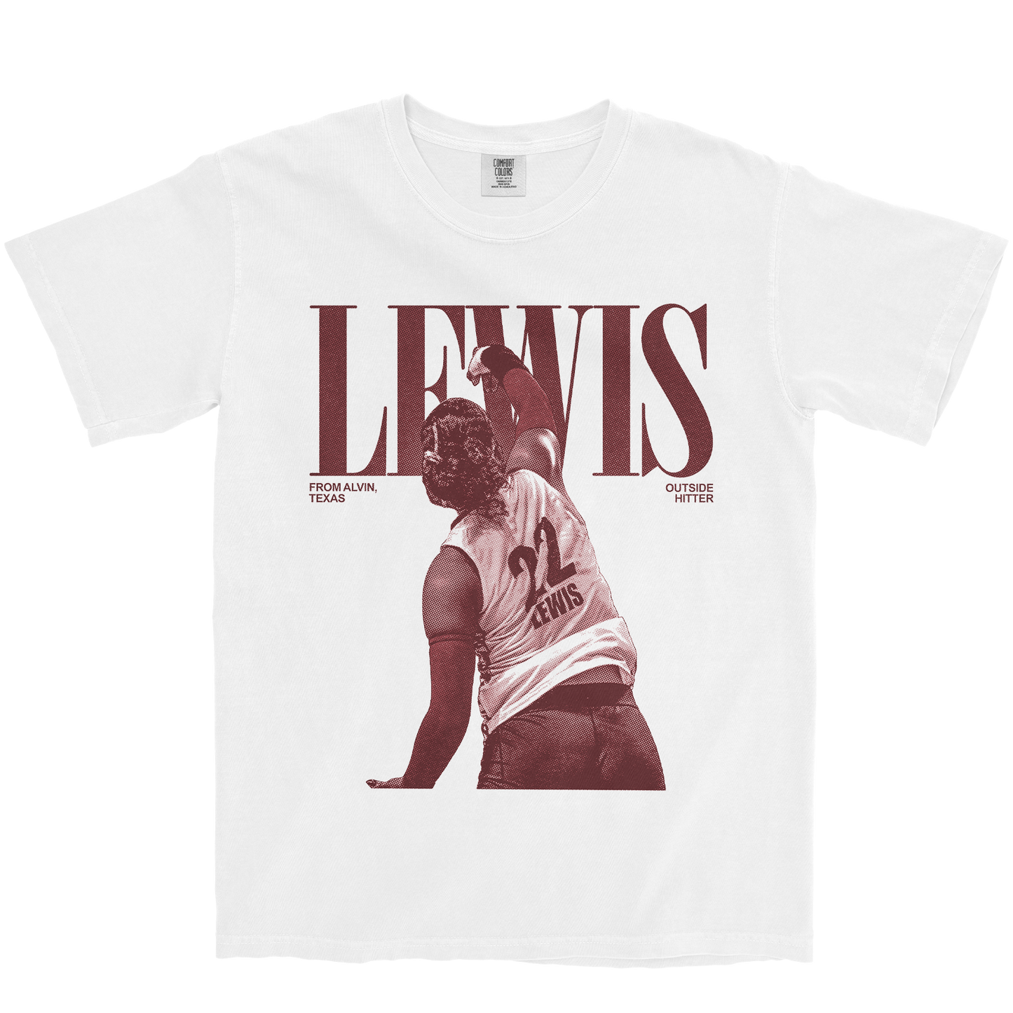 DEVYN LEWIS VINTAGE WHITE TEE