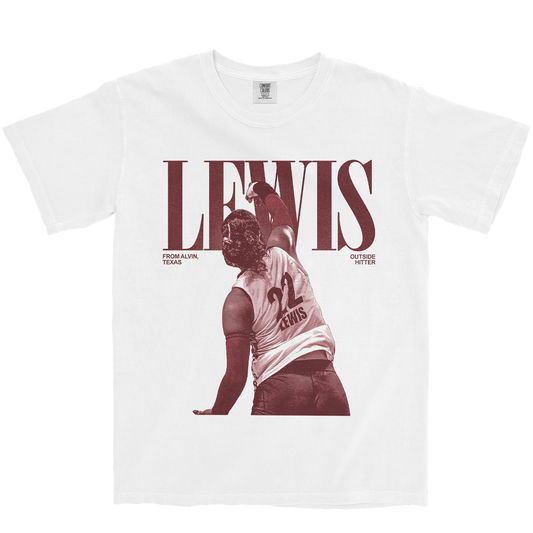 DEVYN LEWIS VINTAGE WHITE TEE