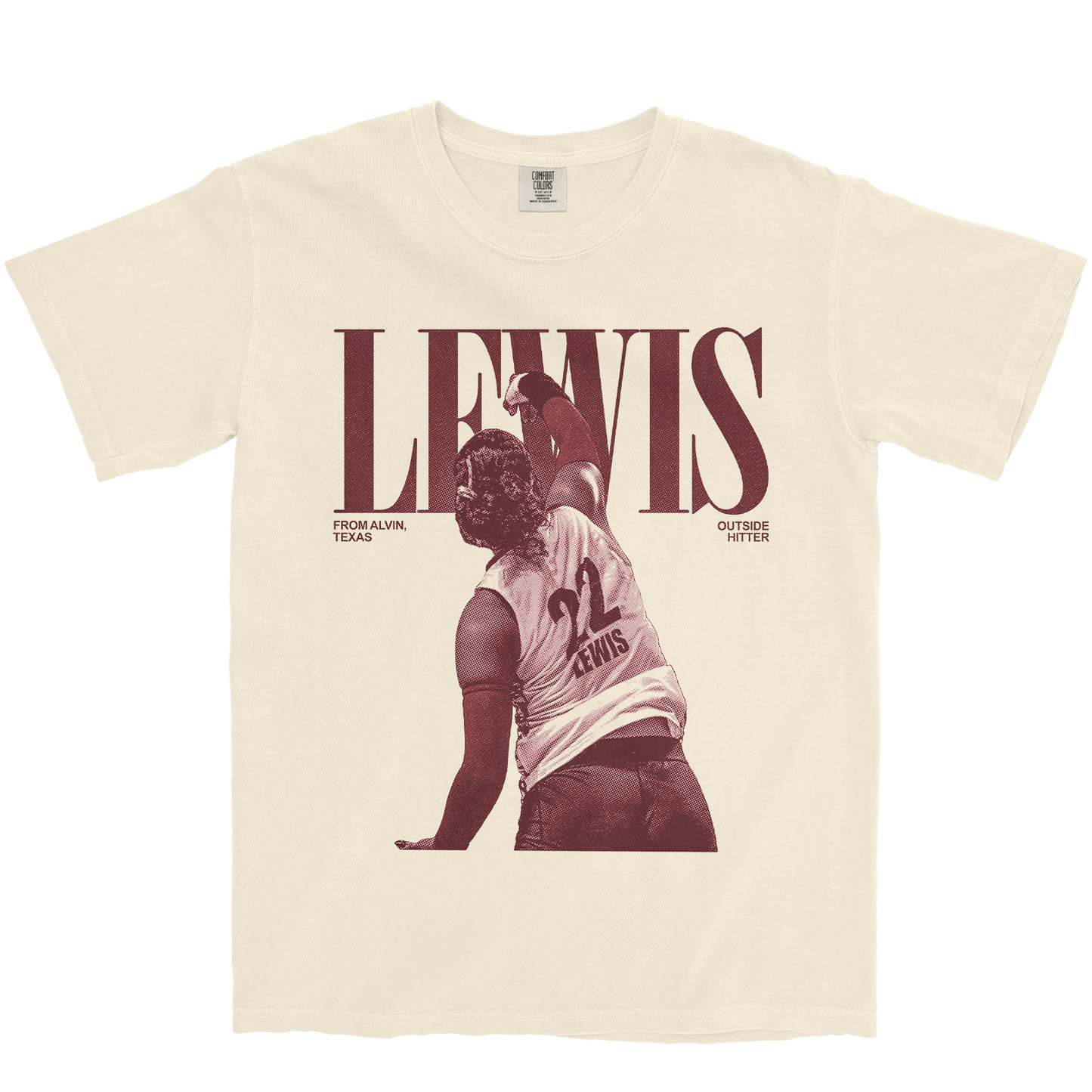 DEVYN LEWIS VINTAGE IVORY TEE