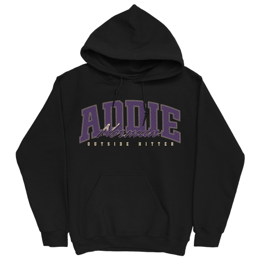 ADDIE NORMAN RETRO BLACK HOODIE