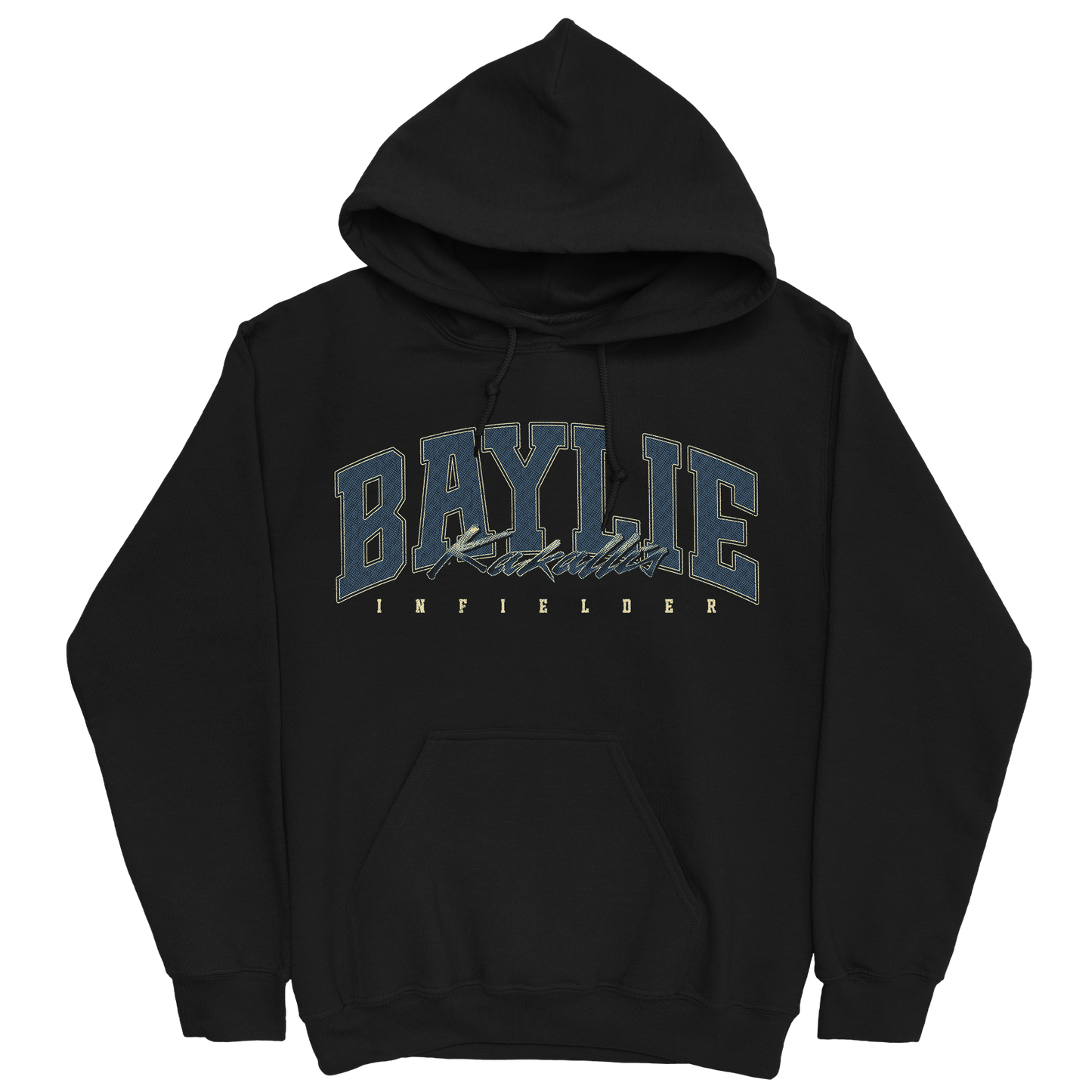 BAYLIE KAKALLIS RETRO BLACK HOODIE