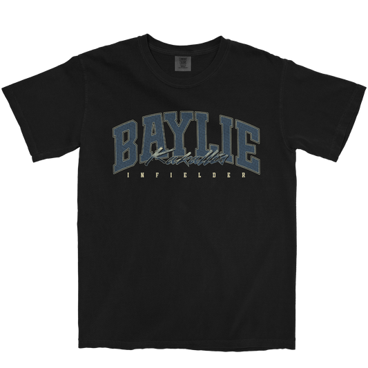 BAYLIE KAKALLIS RETRO BLACK TEE