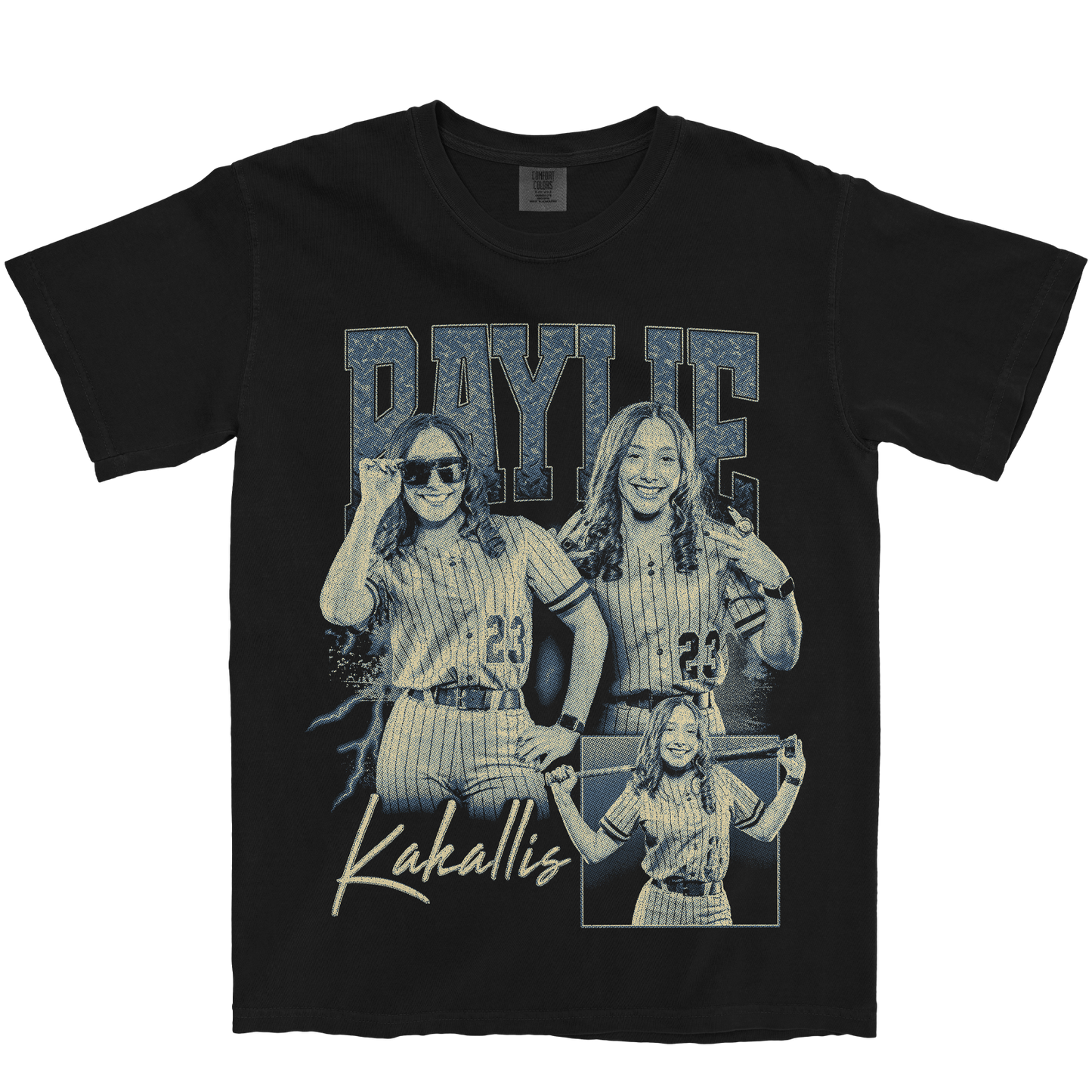 BAYLIE KAKALLIS GRAPHIC BLACK TEE