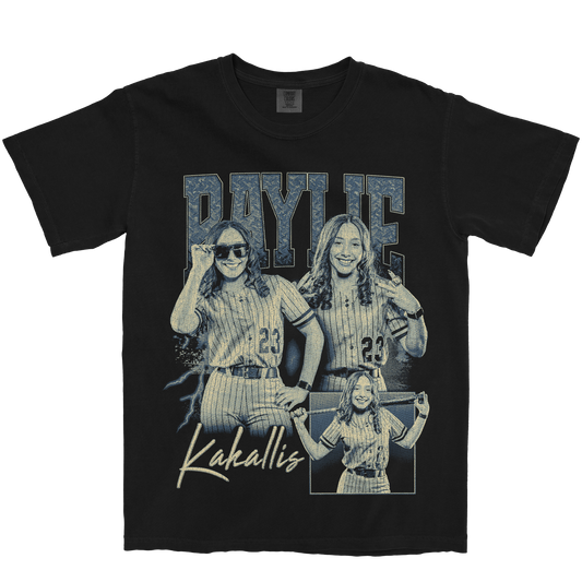 BAYLIE KAKALLIS GRAPHIC BLACK TEE