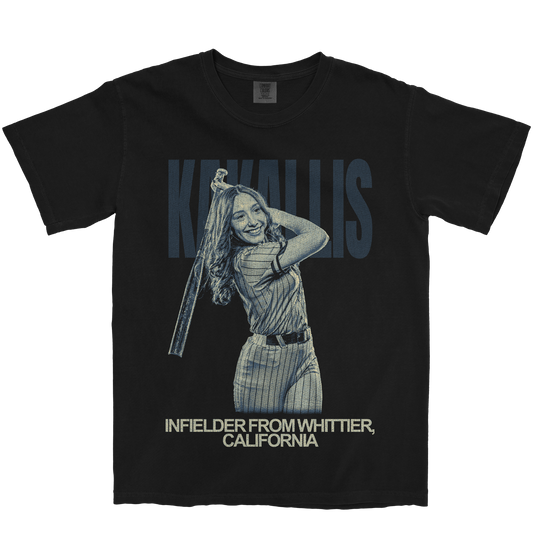 BAYLIE KAKALLIS VINTAGE BLACK TEE