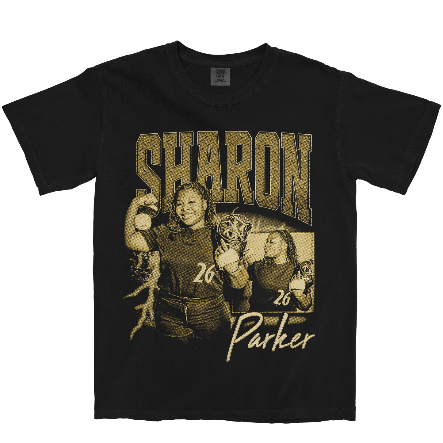 SHARON PARKER GRAPHIC BLACK TEE