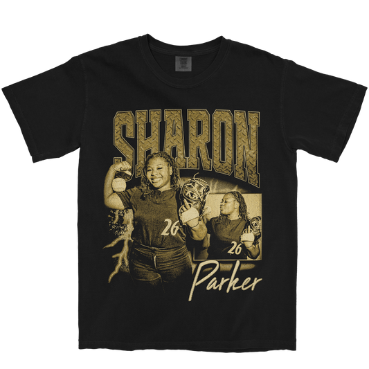 SHARON PARKER GRAPHIC BLACK TEE