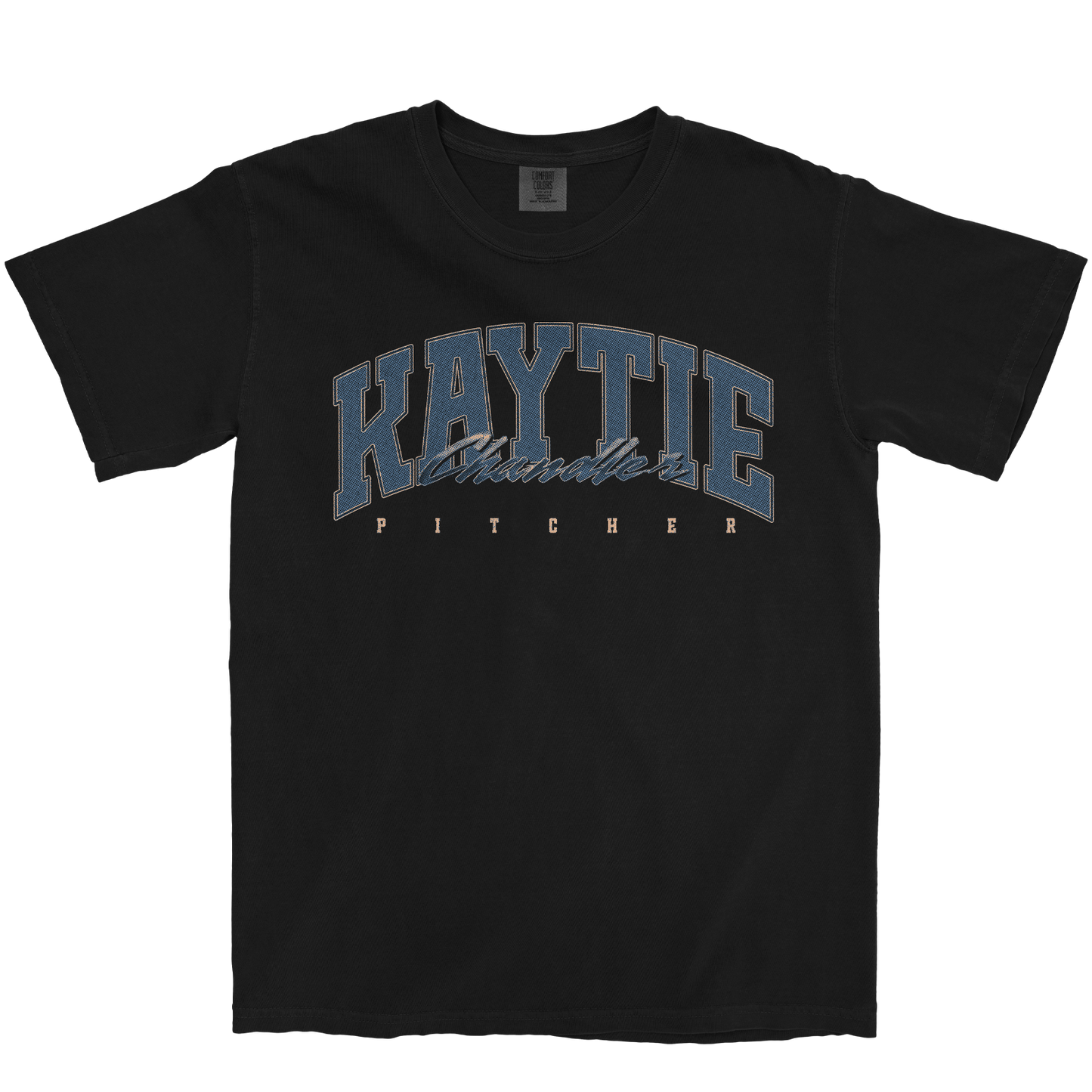 KAYTIE CHANDLER RETRO BLACK TEE