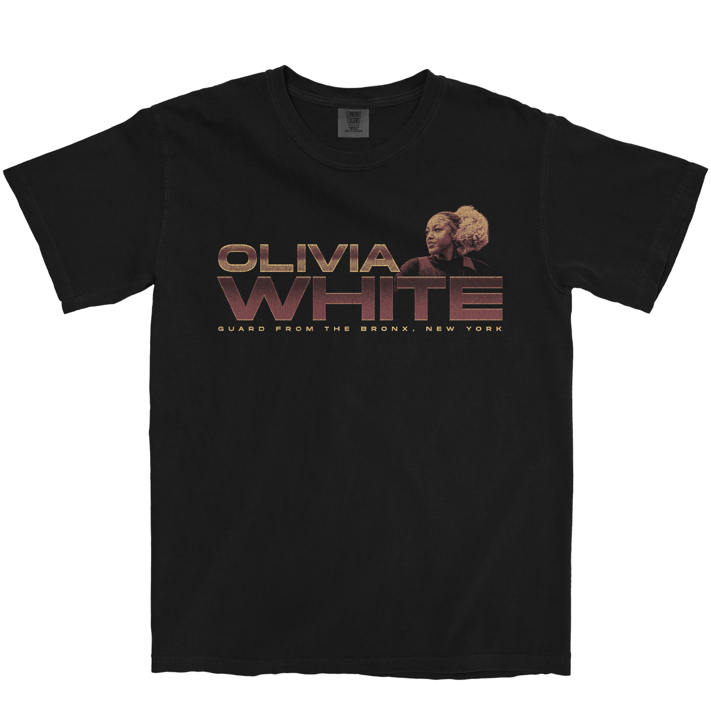 OLIVIA WHITE RETRO BLACK TEE
