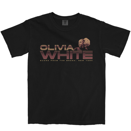 OLIVIA WHITE RETRO BLACK TEE