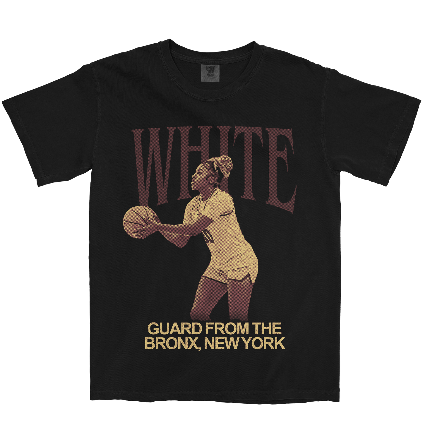 OLIVIA WHITE VINTAGE BLACK TEE