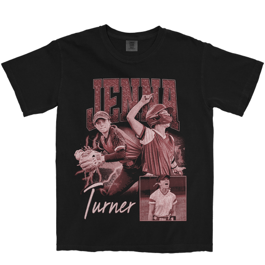 JENNA TURNER GRAPHIC BLACK TEE