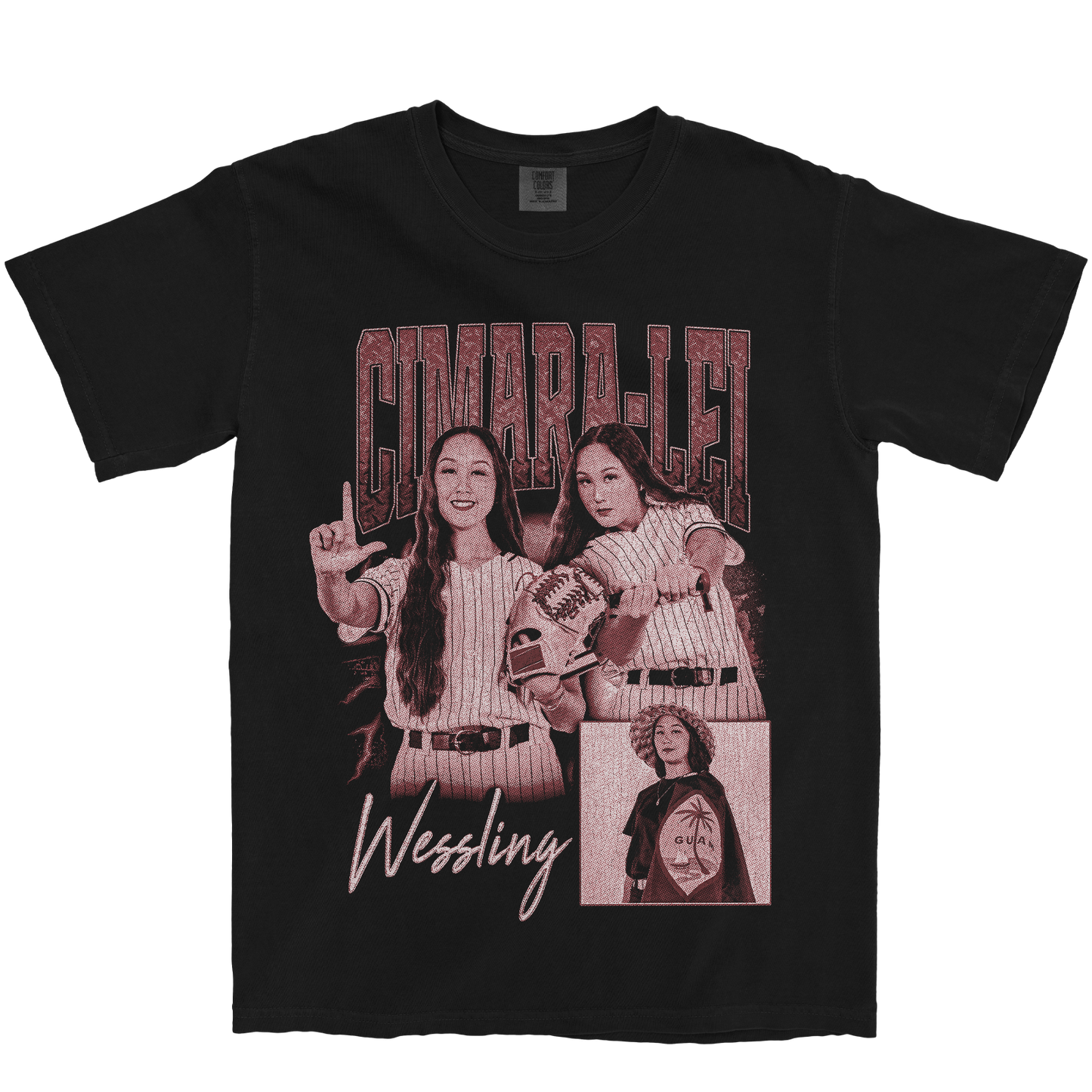 CIMARA-LEI WESSLING GRAPHIC BLACK TEE