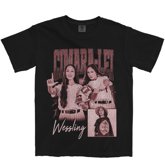CIMARA-LEI WESSLING GRAPHIC BLACK TEE