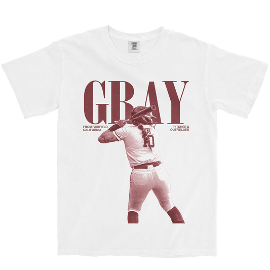 HAZYL GRAY VINTAGE WHITE TEE