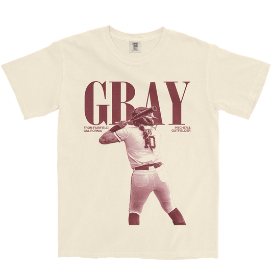 HAZYL GRAY VINTAGE IVORY TEE