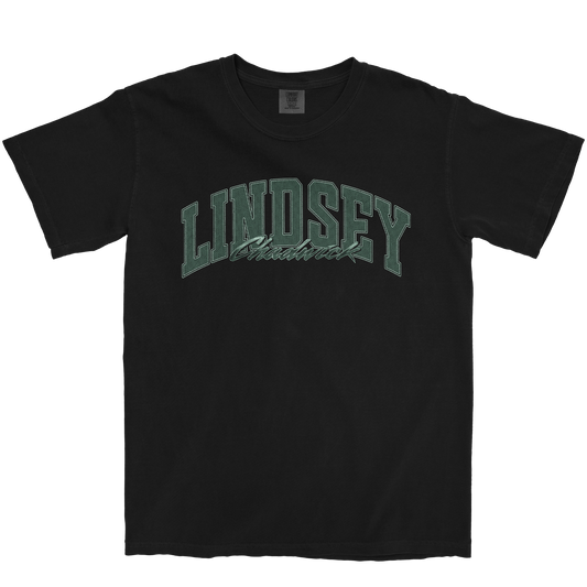 LINDSEY CHADWICK RETRO BLACK TEE