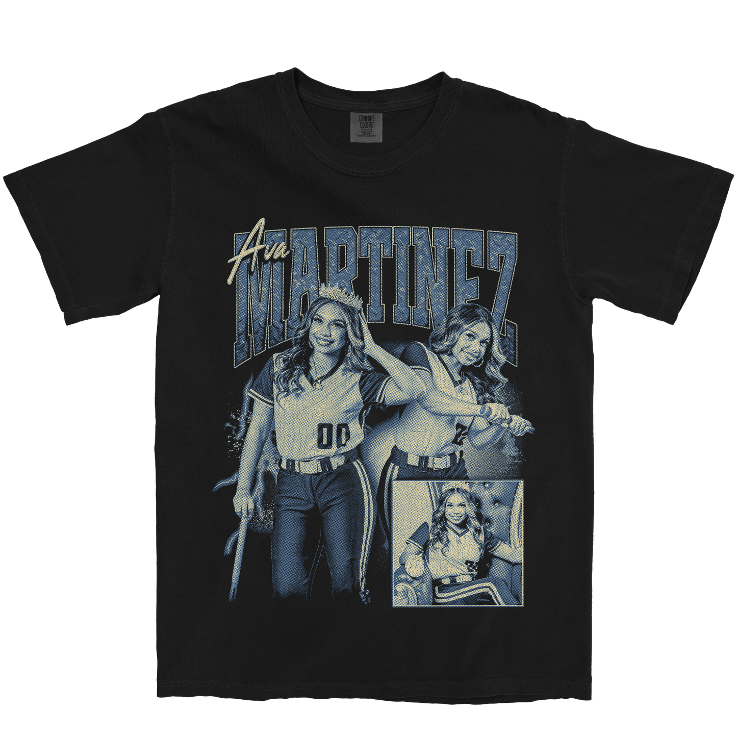 AVA MARTINEZ GRAPHIC BLACK TEE