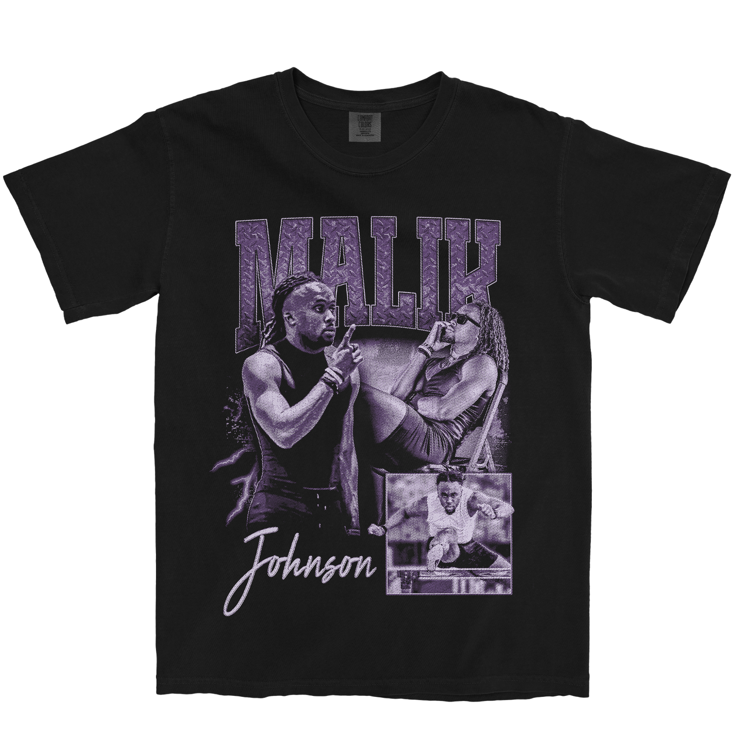 MALIK JOHNSON GRAPHIC BLACK TEE