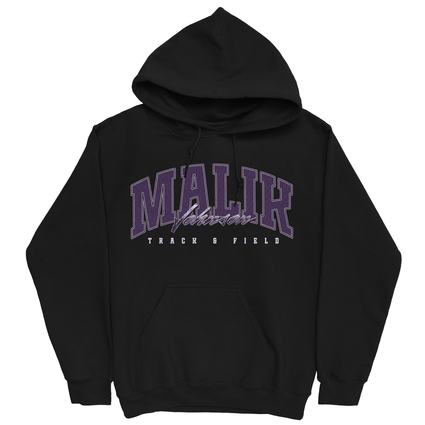 MALIK JOHNSON RETRO BLACK HOODIE