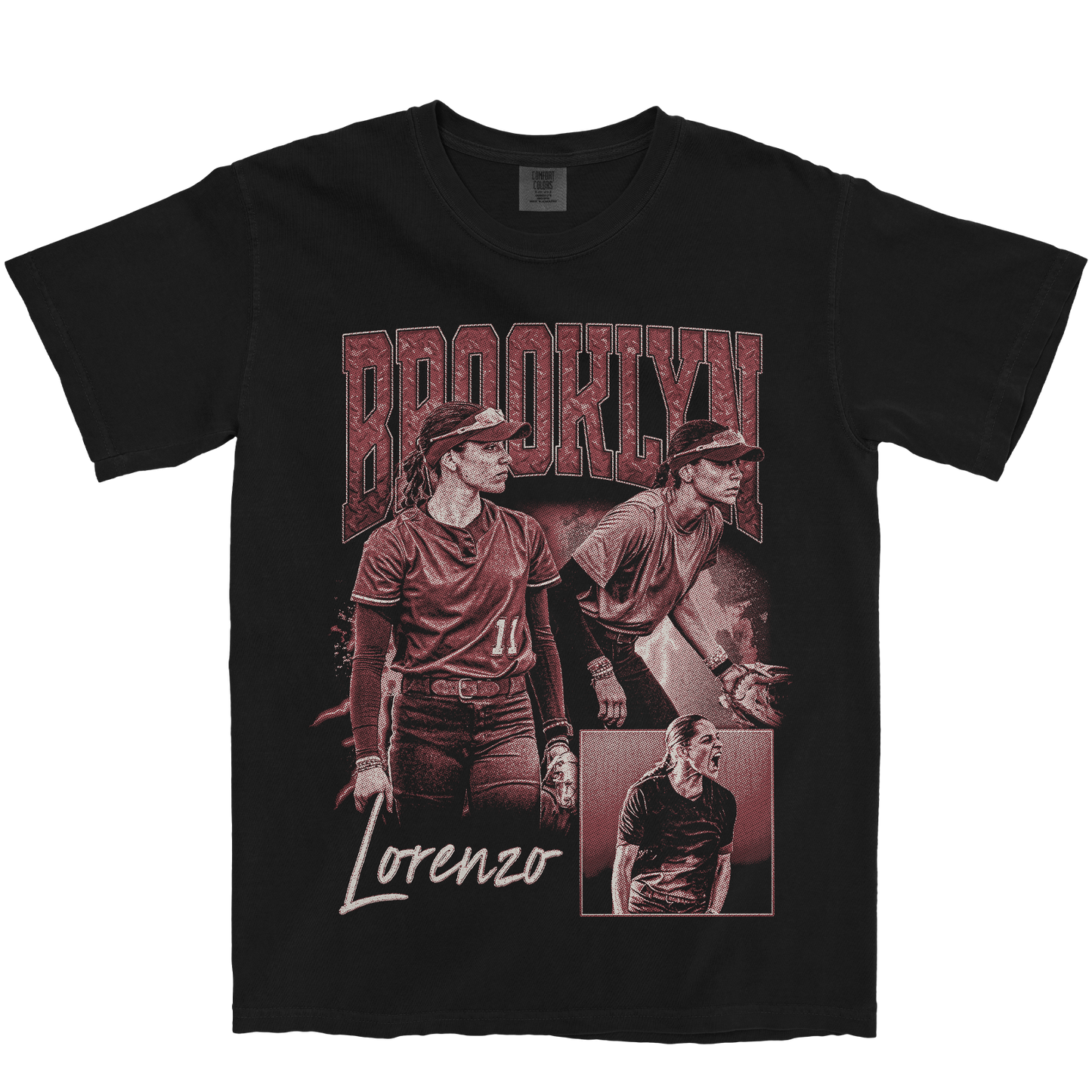 BROOKLYN LORENZO GRAPHIC BLACK TEE