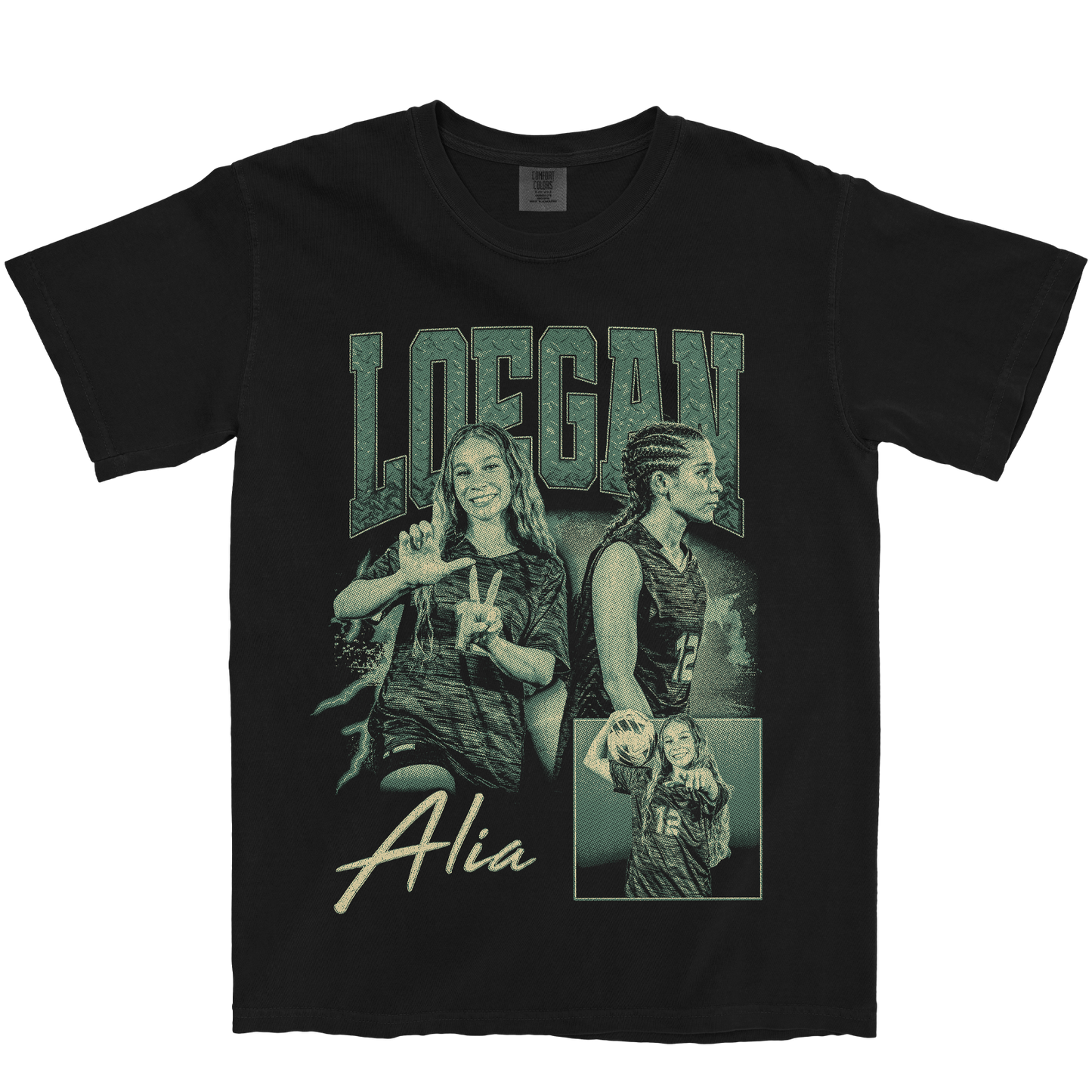 LOEGAN ALIA GRAPHIC BLACK TEE