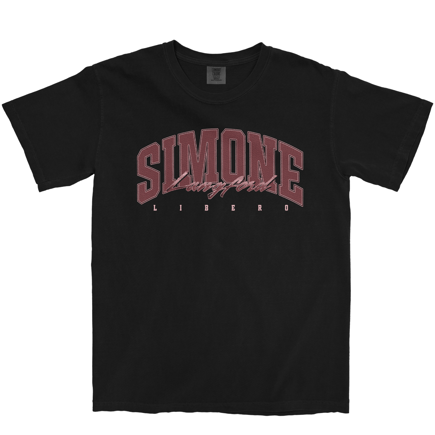 SIMONE LANGFORD RETRO BLACK TEE